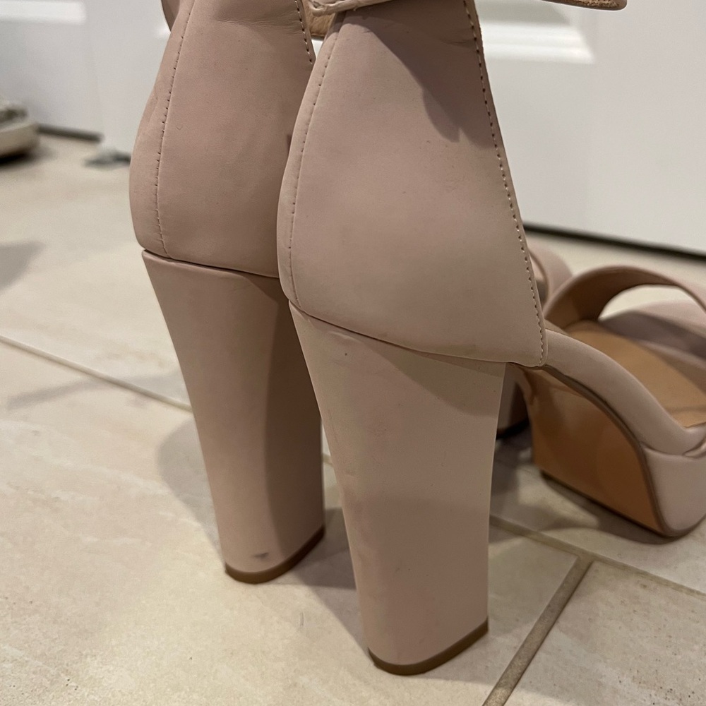 Platform Open Toed Heels - Picture 6 of 7
